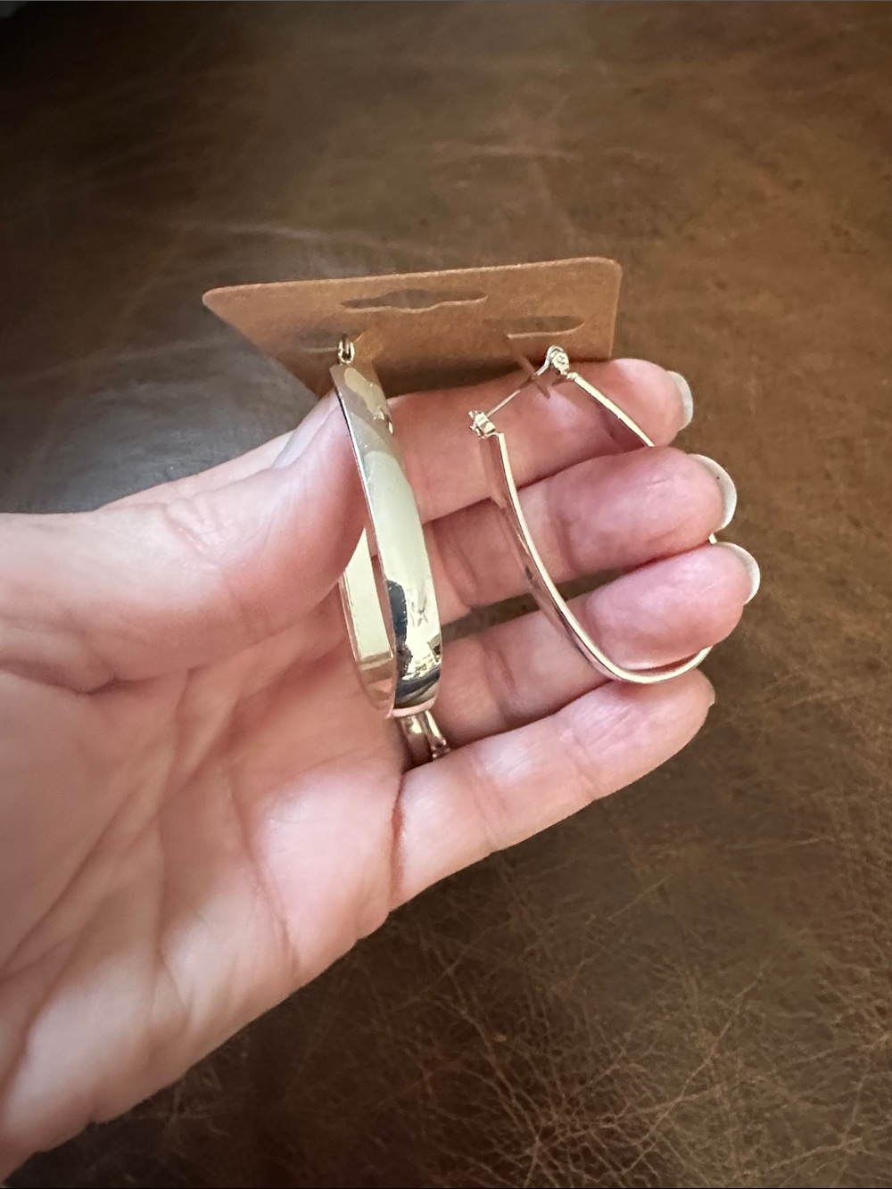Hoop Earrings silver tone pierced earrings